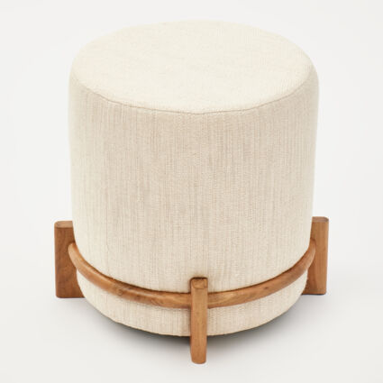 Cream Upholstery Ottoman 45x45cm - Image 1 - please select to enlarge image