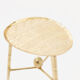 Gold Tone Egg Side Table 55x42cm - Image 2 - please select to enlarge image