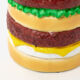 Multicolour Resin Burger Side Table 40x38cm - Image 3 - please select to enlarge image