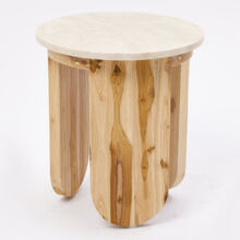 Cream Marble Side Table 45x41cm