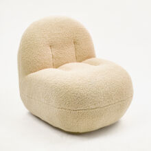 Cream Boucle Accent Chair 75x75cm