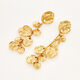 Gold Tone Hanging Plates Drop Earrings - Image 1 - please select to enlarge image