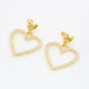 Gold Tone Double Heart Earrings - Image 1 - please select to enlarge image