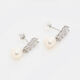 Pearl & Sterling Silver Drop Earrings - Image 1 - please select to enlarge image