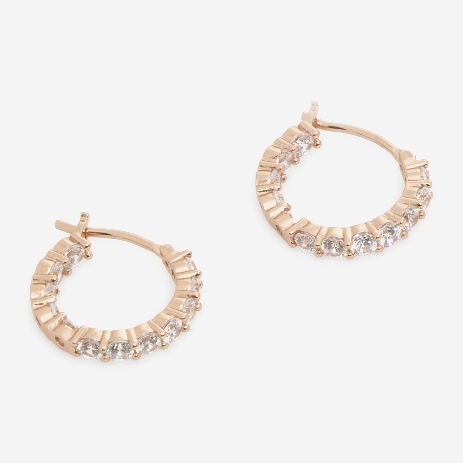 Rose Gold Plated Sterling Silver Hoop Earrings TK Maxx UK