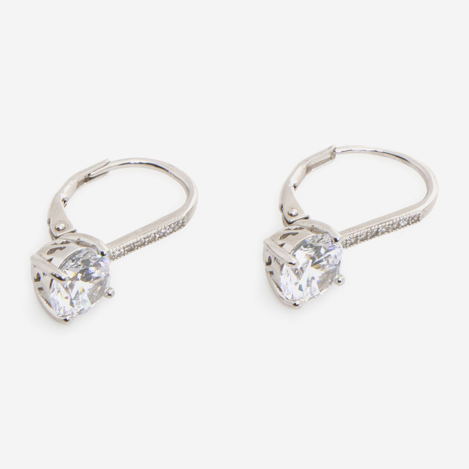 Hoop Earrings Rachel Ashwell Earrings Cubic Zirconia Sterling