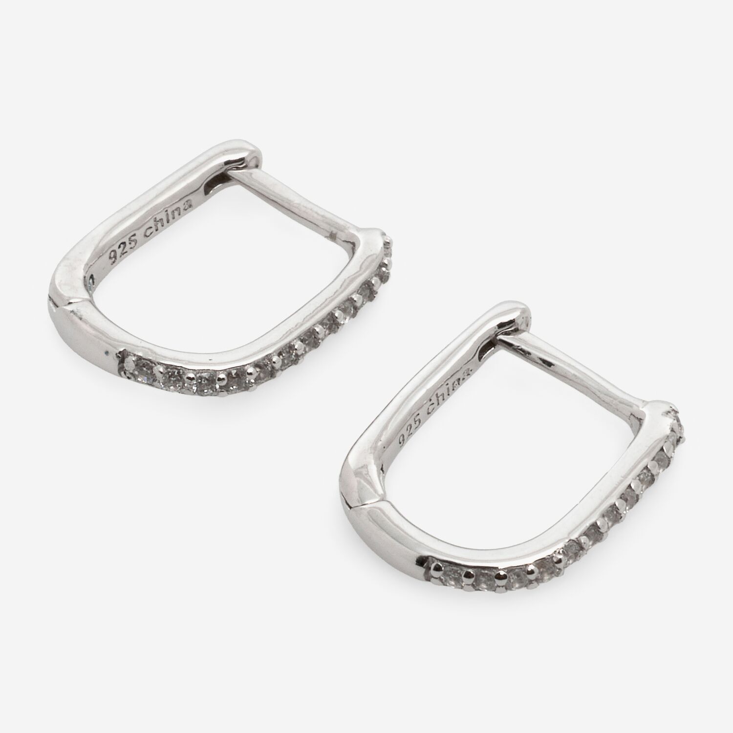 Sterling Silver Cubic Zirconia Huggie Earrings TK Maxx UK