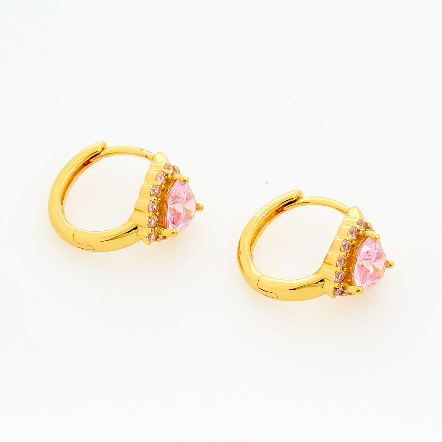 Gold Plated Sterling Silver Heart Huggie Earrings TK Maxx UK