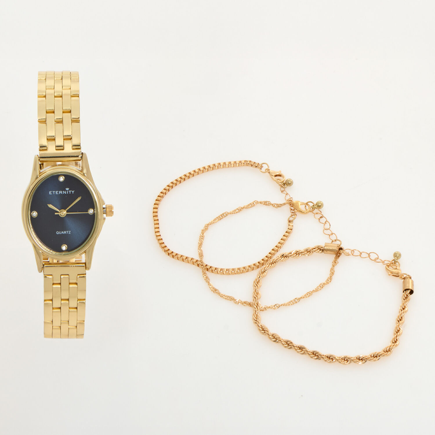 Gold Tone Ladies Watch Bracelet Set TK Maxx UK - Main Image