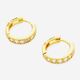 Gold Plated Sterling Silver Huggie Earrings - Image 1 - please select to enlarge image