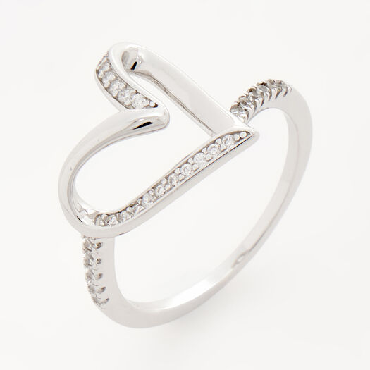 Silver Heart Ring - Image 1 - please select to enlarge image