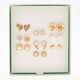 9-teiliges goldfarbenes Ohrstecker-Set - Bild 1 - bitte auswählen, um das Bild zu vergrößern