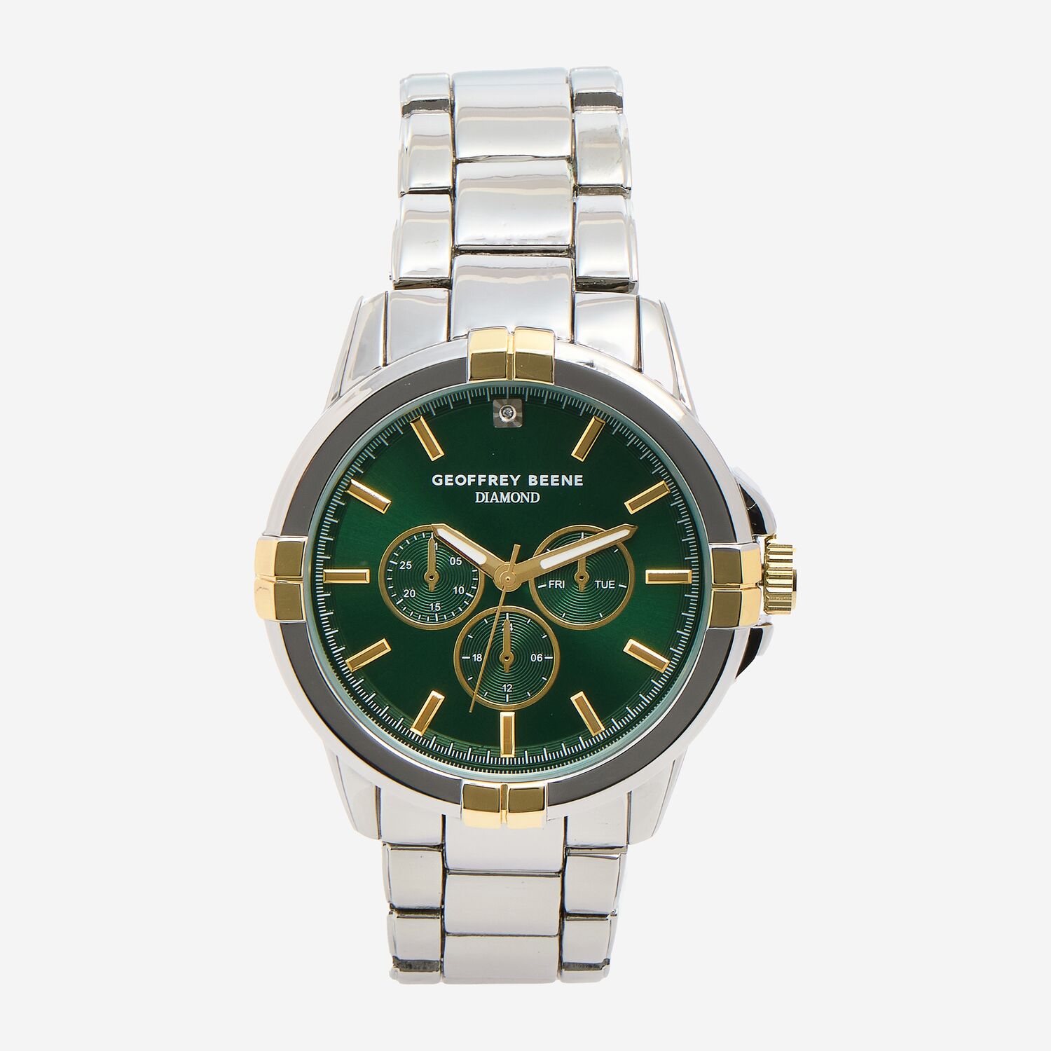 Silver Gold Tone Circular Link Watch TK Maxx UK - Main Image