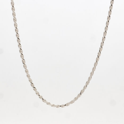 Fine Rope Chain Silver Plated Demi Fine Rope Chain Necklace - TK Maxx UK