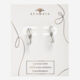 Silver Tone Dual Band Hoop Earrings - Image 3 - please select to enlarge image