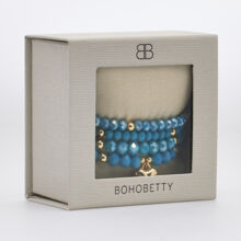  T Brand Blue Natural Matte Aventurine Bracelet, Customized  Initial Alphabet Letter Bracelet for Women BFF (Blue): Clothing, Shoes &  Jewelry