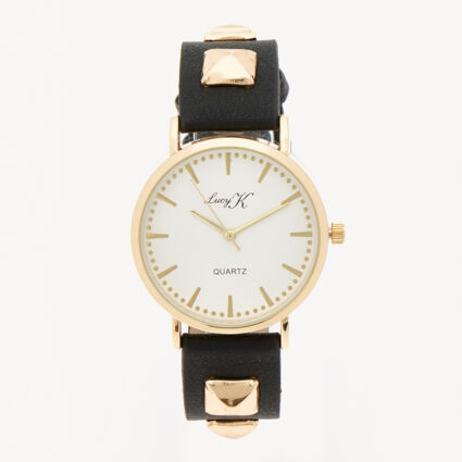 Gold Tone Studded Watch - TK Maxx UK