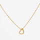 Gold Plated Outlined Heart Pendant Necklace  - Image 2 - please select to enlarge image