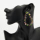 Multicoloured Crystal Teardrop Hoop Earrings   - Image 2 - please select to enlarge image