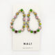 Multicoloured Crystal Teardrop Hoop Earrings   - Image 3 - please select to enlarge image