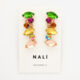 Multicoloured Gemstone Drop Earrings  - Image 3 - please select to enlarge image