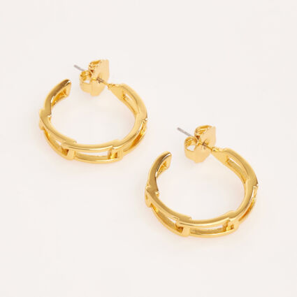 18ct Gold Plated Sheyne Earrings - Image 1 - please select to enlarge image