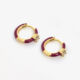 Gold Tone Sterling Silver Hoop Earrings - Image 1 - please select to enlarge image