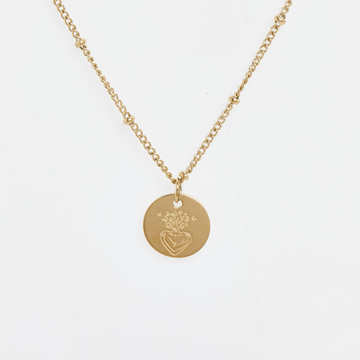 14ct Gold Plated Embrace All That You Are Pendant Necklace - TK Maxx UK