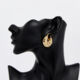 18ct Gold Plated Scrunchie Hoop Earrings - Image 2 - please select to enlarge image