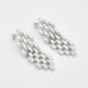 White Gold Plated Chunky Chain Drop Earrings - Image 1 - please select to enlarge image