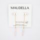 18ct Gold Plated Pearl Long Chain Drop Earrings  - Image 3 - please select to enlarge image