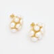 18ct Gold Plated Freshwater Pearl Stud Earrings  - Image 1 - please select to enlarge image