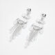 Silver Tone Cleopatra Drop Earrings  - Image 1 - please select to enlarge image