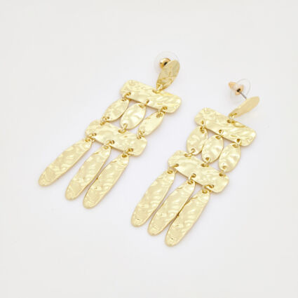 14ct Gold Plated Flinstones Drop Earrings  - Image 1 - please select to enlarge image