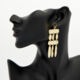14ct Gold Plated Flinstones Drop Earrings  - Image 2 - please select to enlarge image