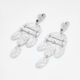 Silver Tone Hammered Drop Earrings  - Image 1 - please select to enlarge image