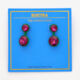 Green & Pink Gemstone Drop Earrings  - Image 3 - please select to enlarge image