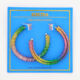 Multicoloured Crystal Hoop Earrings  - Image 3 - please select to enlarge image