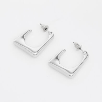 Silver Plated Boxed Hoop Earrings  - Image 1 - please select to enlarge image
