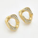 Gold Plated Chain Link Hoop Earrings  - Image 1 - please select to enlarge image