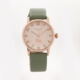 Green Leather Strap Analogue Watch  - Image 1 - please select to enlarge image