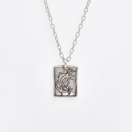 Silver Tone Anchor Necklace  - Image 1 - please select to enlarge image