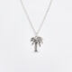 Silver Tone Palm Tree Necklace  - Image 1 - please select to enlarge image