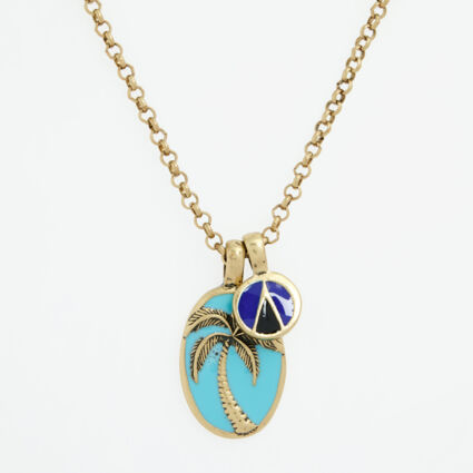 Gold Tone Pendant Necklace - Image 1 - please select to enlarge image