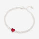 Silver CZ Heart Bracelet - Image 1 - please select to enlarge image