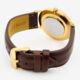 Brown Leather Strap White Face Watch  - Image 2 - please select to enlarge image