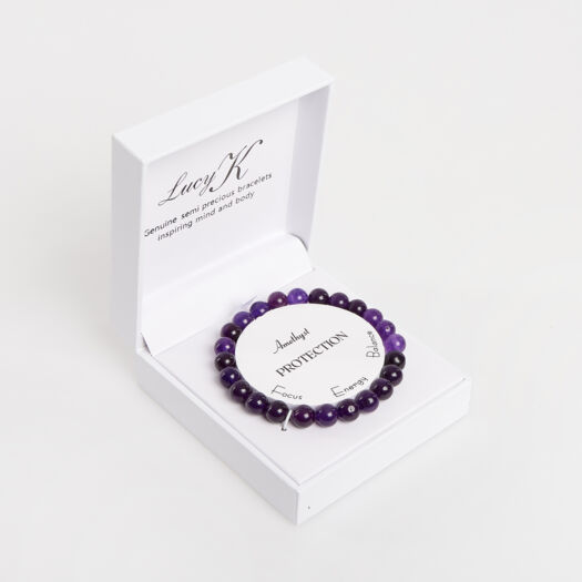 Amethyst Beaded Bracelet - Image 1 - please select to enlarge image