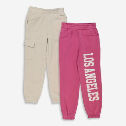 Two Pack Multicoloured Joggers - Image 1 - please select to enlarge image