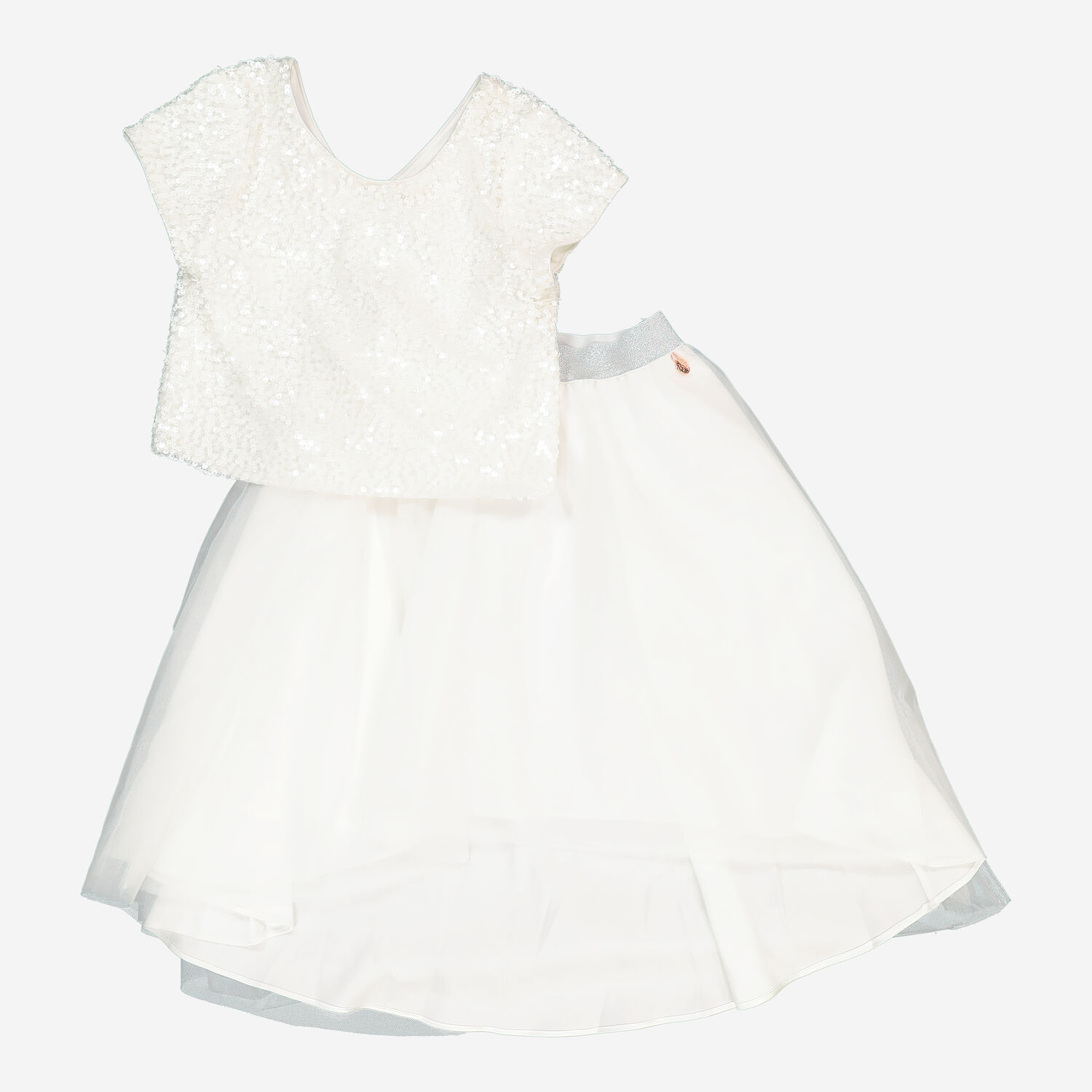 White Sequin Top Skirt Set TK Maxx UK