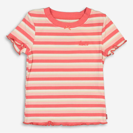 Pink Rose of Sharon Striped T Shirt - Image 1 - please select to enlarge image
